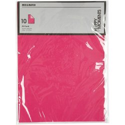 Karton - A4 - 10 stk - Pink / Rosa