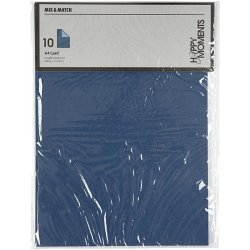Karton - A4 - 10 stk - Mrk bl / lys bl