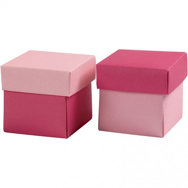 Fold-selv-ske - 10 stk - Rosa / pink
