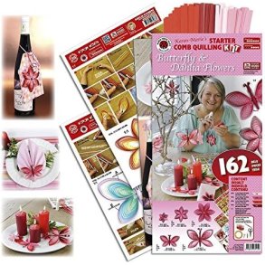 Quilling - Starter Kit - Butterfly & Dahlia Flowers - Sommerfugle
