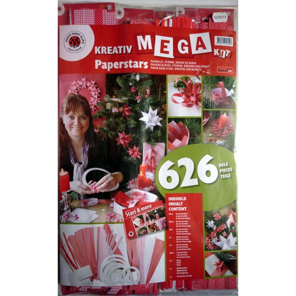 Quilling / Stjernestrimler - Mega Kit Papirstrimler - 626 dele ialt