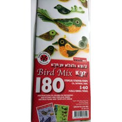 Quilling - Mix pakke til Fugle - Bird Mix - Grn / Gul