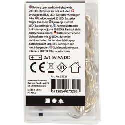 Lyskde - 20 LED - lngde 315 cm - Slv