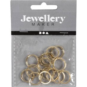 Splitring - 15 mm i forgyldt guld