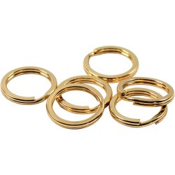 Splitring - 15 mm i forgyldt guld