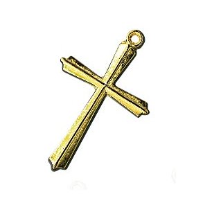 Kortpynt - 28 mm hj kors - blank guld