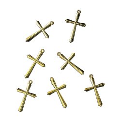 Kortpynt - 28 mm hj kors - blank guld