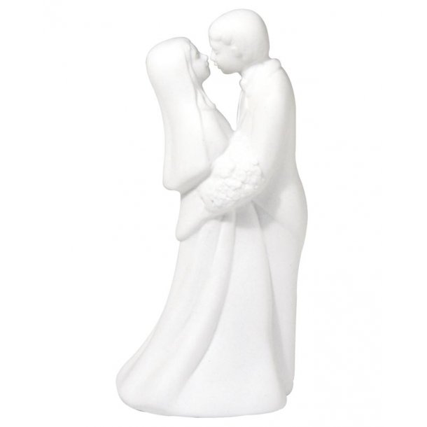 14,5 cm kagefigur til bryllup - Hvid omfavnelse