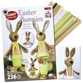 Instruktionsblad - Gigant 3D Quilling - Easter Bunnies - Pske Harer