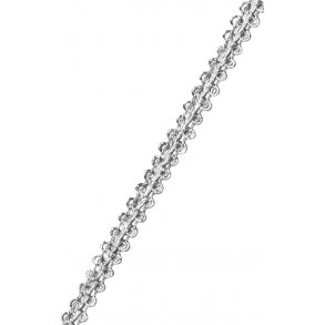 Bnd - 8 mm mnstret - skinnende slv look - 25 m