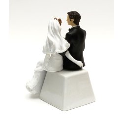 15,5 cm kagefigur til bryllup - Siddende par
