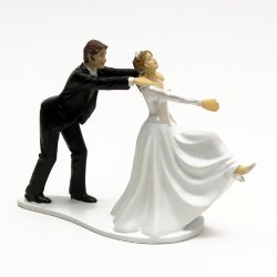 11 cm kagefigur - gom i kraven p&aring; bruden