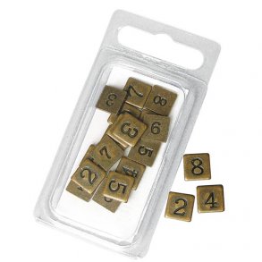 Metalpynt  -  tal - stbt  0,9 x 0,9 cm - kobber