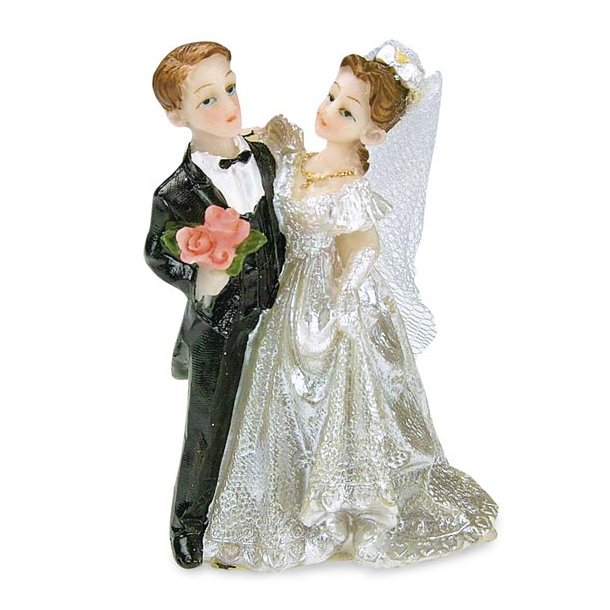  7 cm bryllups figur - Brudepar - brud med slr