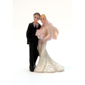  6,5 cm bryllupsfigur - brudepar