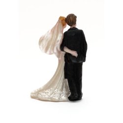  6,5 cm bryllupsfigur - brudepar