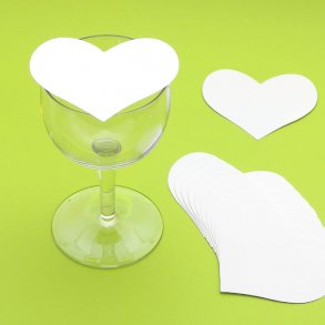 Hjerte Karton - Hvid