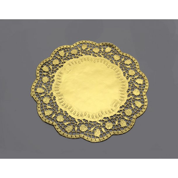 17 cm - guld - melleml&aelig;gsservietter - 6 stk