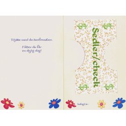 Telegram konfirmation - brun smilende bamse