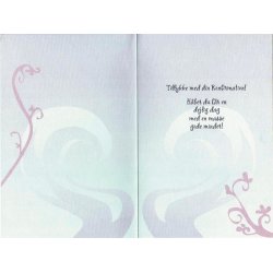 Telegram konfirmation - glade sommerfugle