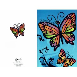 Telegram konfirmation - glade sommerfugle