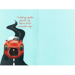 Telegram konfirmation - lille r&oslash;d bil