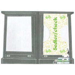 Telegram konfirmation - kl&aelig;deskab med 3D pynt