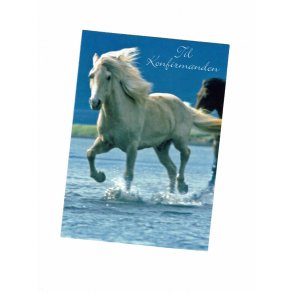 Telegram konfirmation - løbende hest