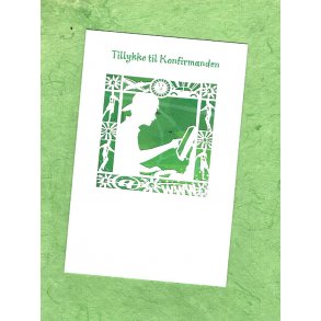 Telegram konfirmation -- Dreng ved computer