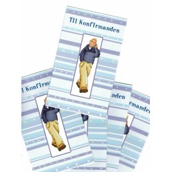 Telegram konfirmation - 5 kort - dreng taler mobil