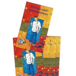 Telegram konfirmation - 5 kort - dreng teenager