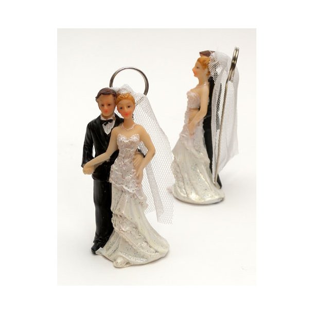  9,5 cm bryllups figur - Brudepar - menu kort