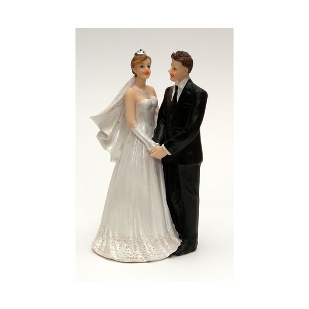 13,5 cm bryllups figur - Brudepar i resin