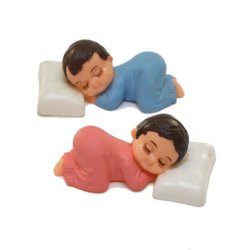 Baby sovende p� hovedpude 2 stk.