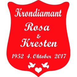 65 &aring;r - Skjold til krondiamant - Fix og f&aelig;rdig