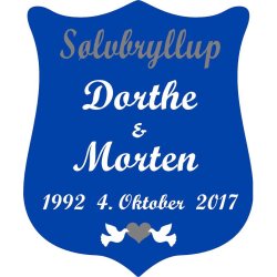25 r - Skjold til slvbryllup - Fix og frdig