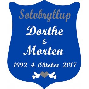 25 r - Skjold til slvbryllup - Fix og frdig