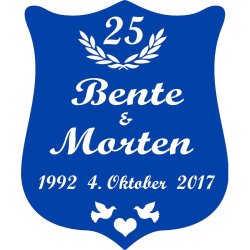 25 r - Skjold til slvbryllup - Fix og frdig