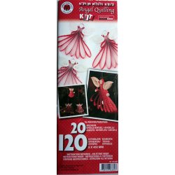 Quilling - Strimler Angel Kit - Rde / Hvide Farver
