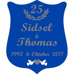 25 r - Skjold til slvbryllup - Fix og frdig