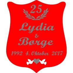 25 r - Skjold til slvbryllup - Fix og frdig