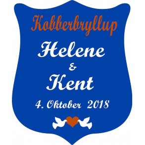 12,5 r - Skjold til kobberbryllup - Fix og frdig
