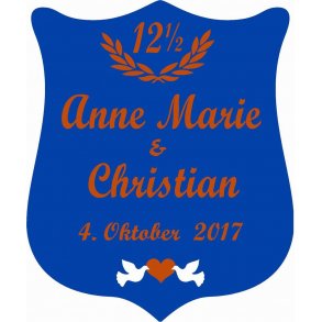 12,5 r - Skjold til kobberbryllup - Fix og frdig