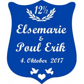 12,5 r - Skjold til kobberbryllup - Fix og frdig