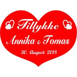  Hjerte / skjold til bryllup - Fix og frdig