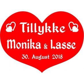  Hjerte / skjold til bryllup - Fix og frdig