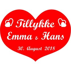  Hjerte / skjold til bryllup - Fix og frdig