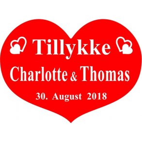  Hjerte / skjold til bryllup - Fix og frdig