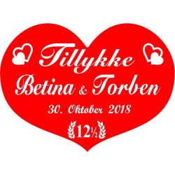 12,5 r - Hjerte til kobberbryllup - Fix og frdig