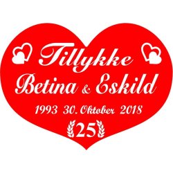 25 r - Hjerte til slvbryllup - Fix og frdig